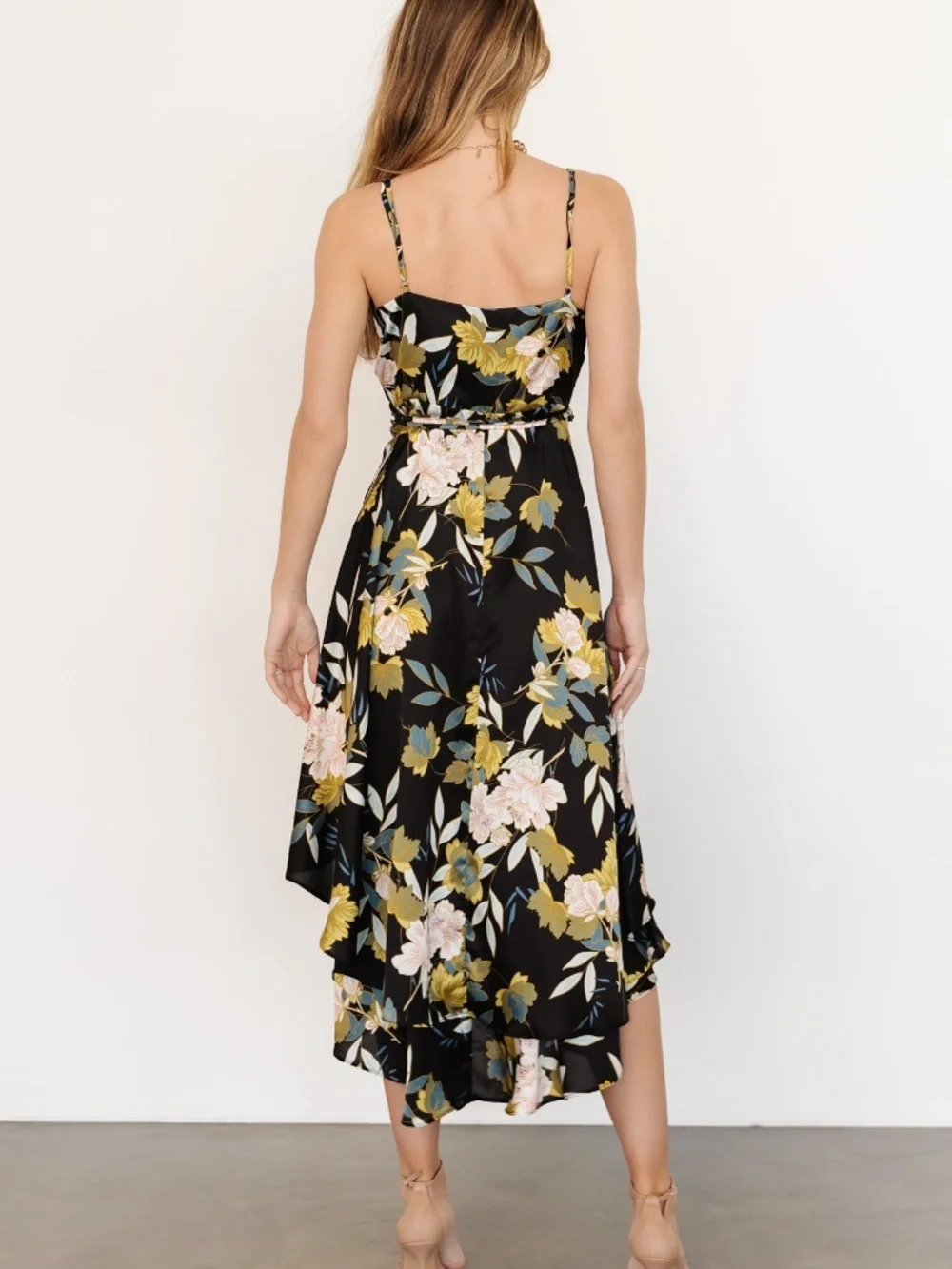 Baltic Born Steffi Tulip Wrap Dress | Midnight Floral Size SS - Picture 4 of 5